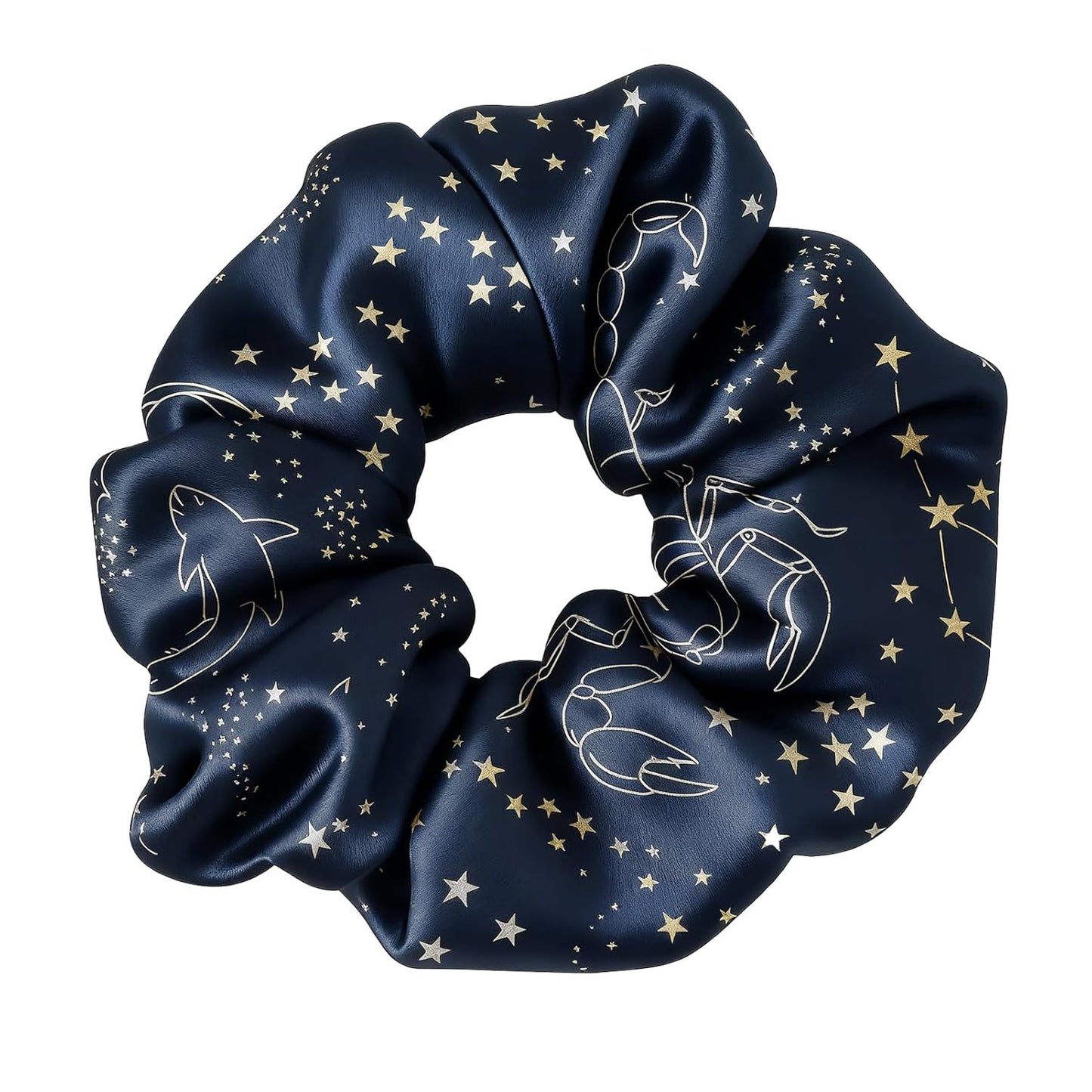 LILYSILK Silk Hair Scrunchies / Ties for Frizz & Breakage Prevention, 100% Mulberry, No Damage, Elastic ponytail Holders, 1Pc, Coffee - Colors A