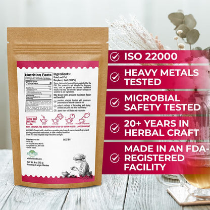 4 oz. Raspberry Leaf Tea Rasberry Leaf Herbs (Rubus Idaeus Folium) - 113g Rasberry Leave Tea Hojas De Frambuesa