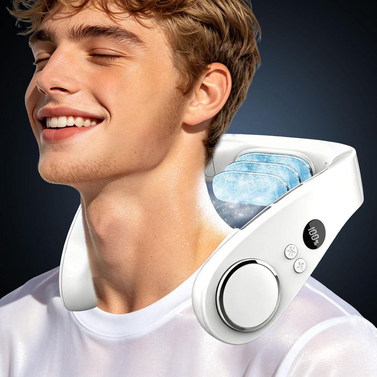 Portable Fan Clip on Pants-Personal Little Light Weight Waist Fan Coolclip Belt Hip Pocket Hard Hat,Wireless Wear Charging Battery Powered Quiet Undershirt Waist Band Coolclip Fans Adult Kid White