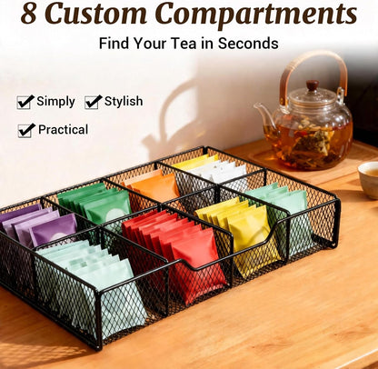 NANXITU Tea Holder Organizer,Wood Tea Box Organizer Storage Box
