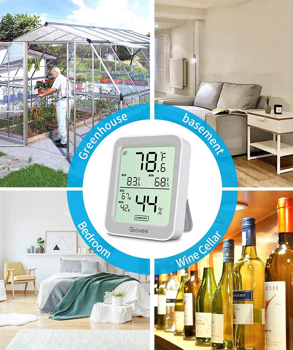 Govee Indoor Hygrometer Thermometer H5075 with Bluetooth App Control