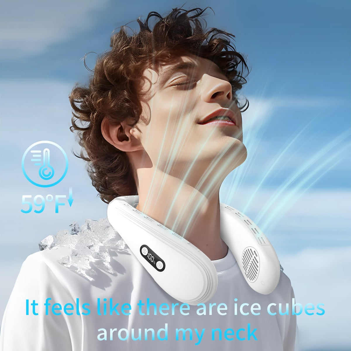 Neck Fan Back-Windy 6000mAh with Cooling Plate Bladeless Portable