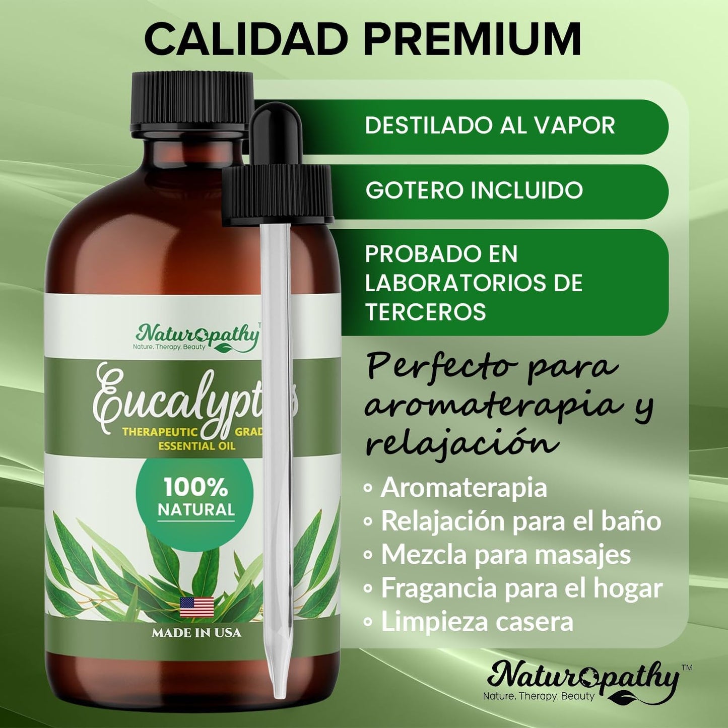 Naturopathy Lavender Essential Oil, 100% Natural Therapeutic Grade, Premium Quality Lavender Oil, 4 fl. Oz - Perfect for Aromatherapy and Relaxation