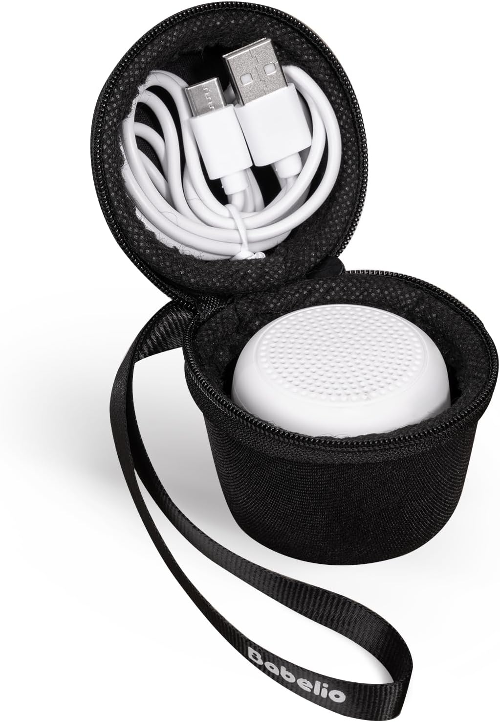 Babelio White Noise Sound Machine for Adults Kids Baby, Mini, 15 Non-looping Sounds, Timer, Memory Function, Easy to Pocket and Travel White