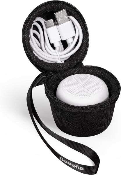 Babelio White Noise Sound Machine for Adults Kids Baby, Mini, 15 Non-looping Sounds, Timer, Memory Function, Easy to Pocket and Travel White