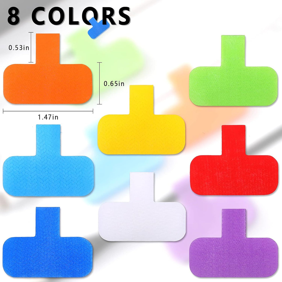 Outus 50 Pcs Cable Labels Multi Color with Writable Surface, Classic Style
