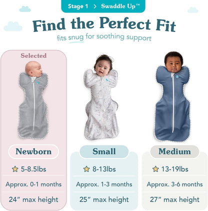 Love to Dream Swaddle UP, Baby Sleep Sack, Self-Soothing Swaddles for Newborns, Get Longer Sleep, Secure Fit Helps Calm Startle Reflex, New Born Essentials for Baby, 1.0 TOG, 13-19 lbs, Deep Olive