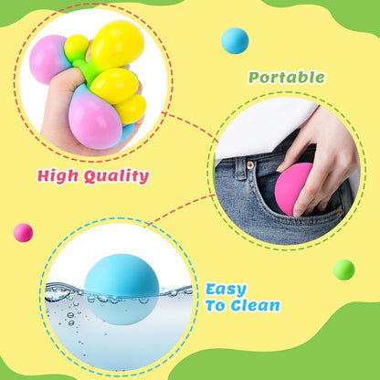 36 Pack Stress Balls, Squishy Balls, Squishy Fidget Stress Relief