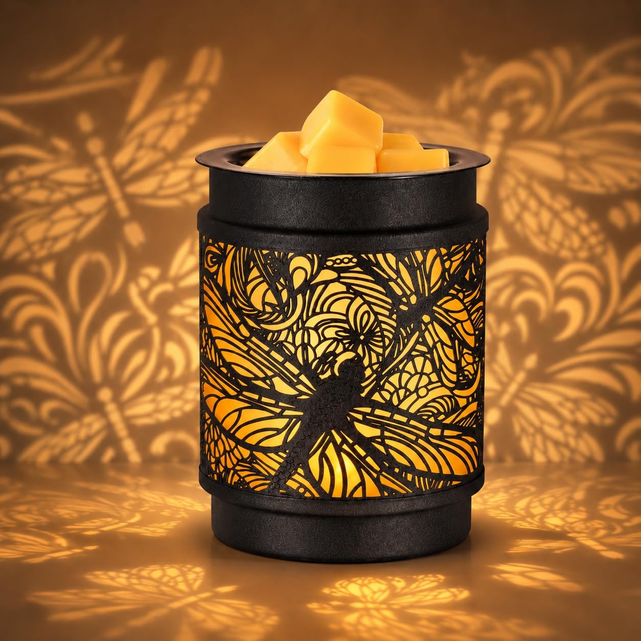 kobodon Wax Melt Warmer Metal Wax Warmer for Scented Wax Electric Fragrance Candle Oil Burner 2 in 1 Wax Melts as Gifts for Moms Grandma Women Girls(Sunflower)