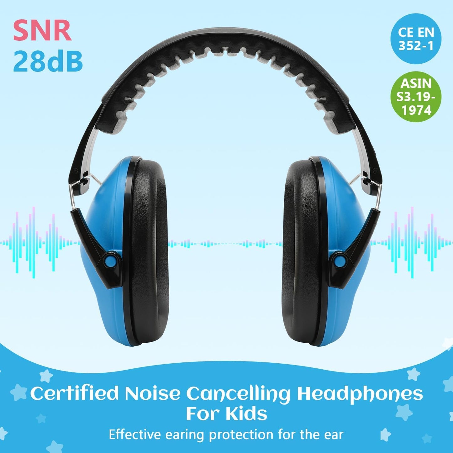 Floriogra 2 Pack Noise Canceling Headphones for Kids, Kids Ear Protection Earmuffs for Autism, Toddler, Children, Noise Cancelling Sound Proof Earmuffs/Headphones for Concerts, Air Shows, Fireworks