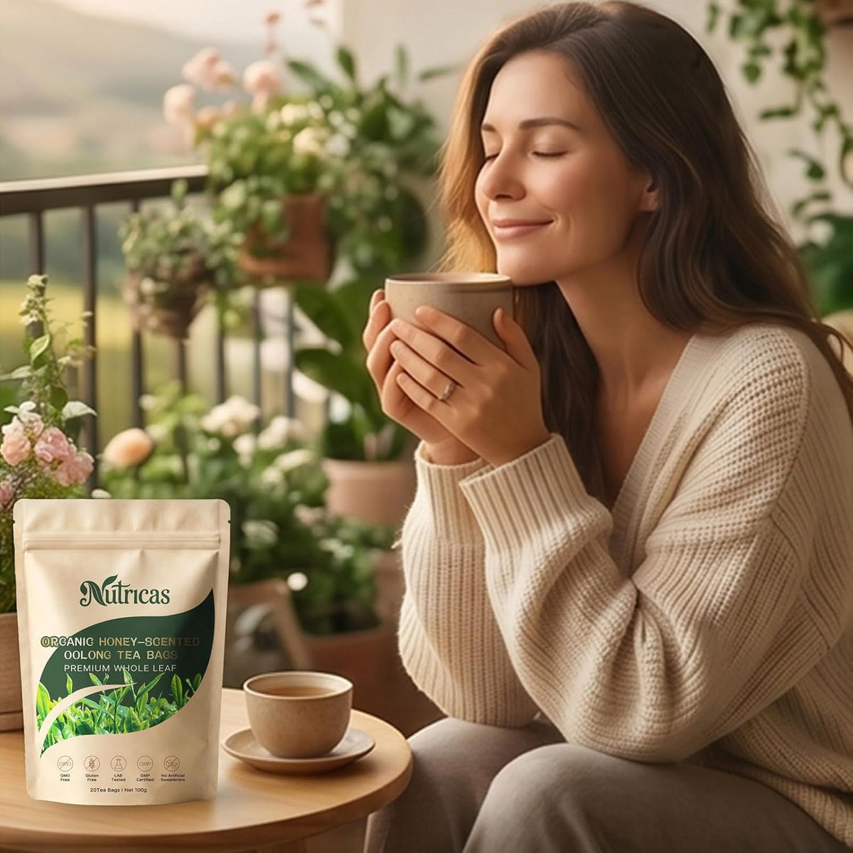 Nutricas Oolong Tea, Oolong Tea Organic, 5g*20 Bags Selected Tea Leaves