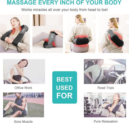 Medcursor Neck Massager with Heat - Deep Tissue Pain Relief, Rechargeable Shiatsu Neck and Shoulder Massager, Ideal Choice for Men, Women, Mom & Dad