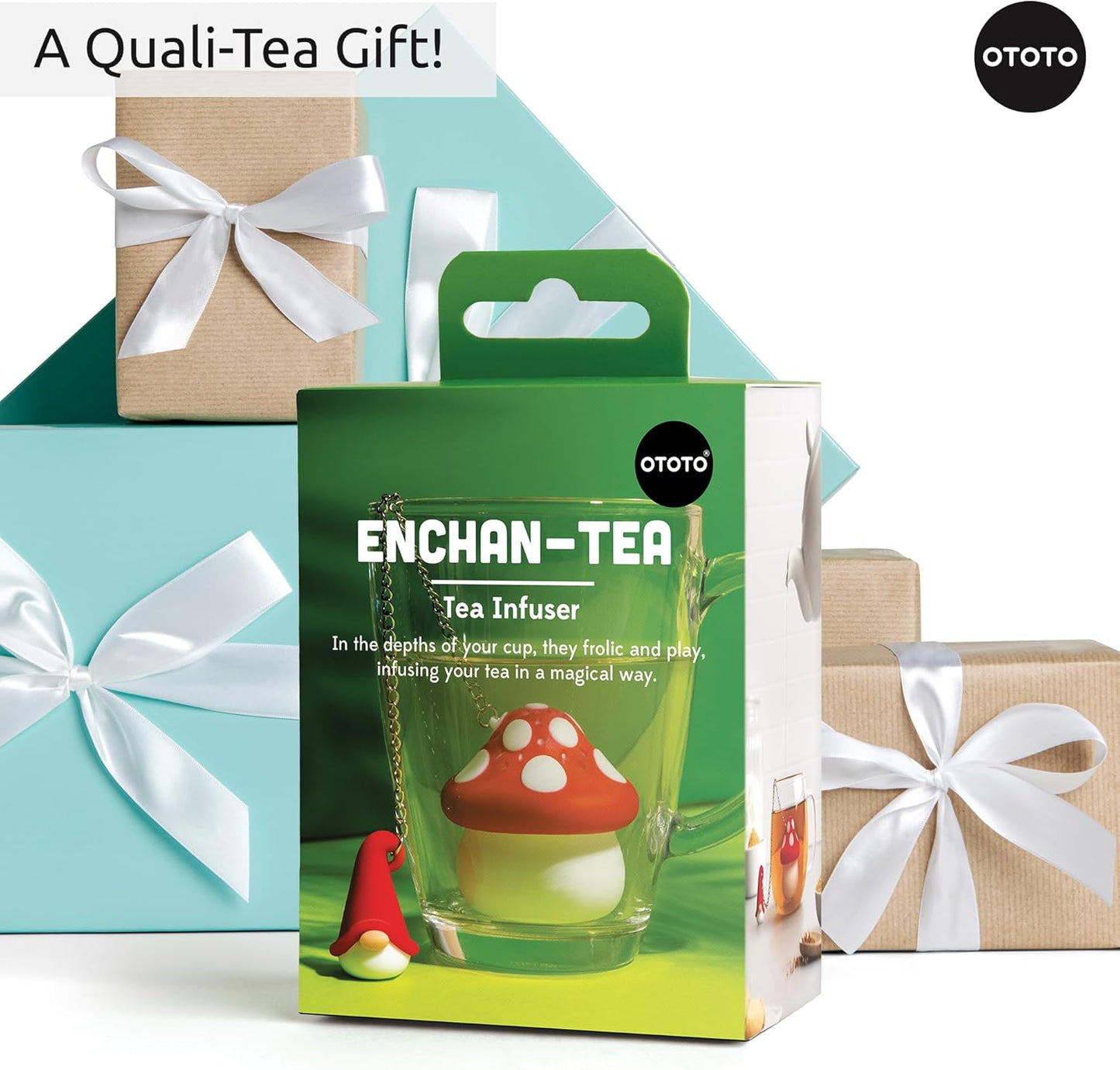 OTOTO Louie Cat Tea Infuser - Cats Loose Leaf Steeper & Diffuser, Tea Strainer Accessories, Cute Gifts for Cat Lovers, White Elephant Gifts, Cute Kitchen Accessories