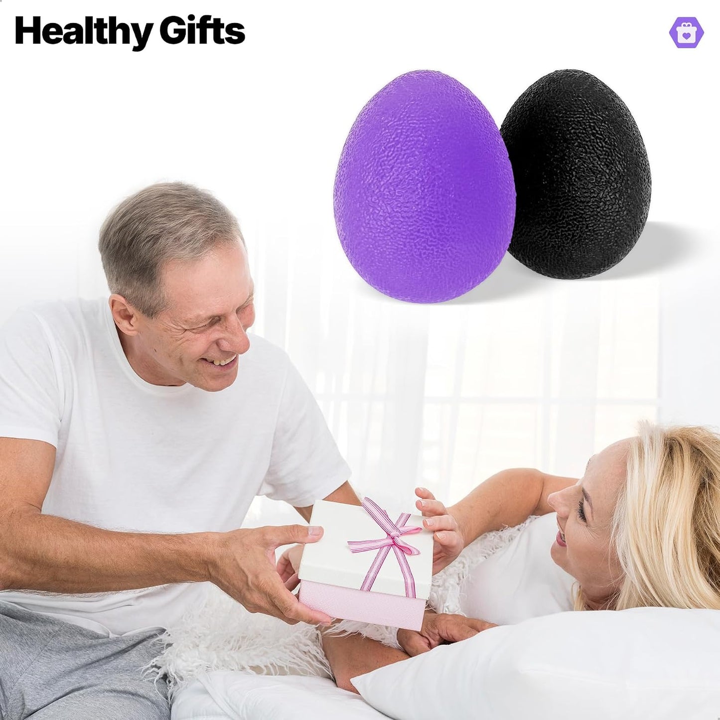 Stress Balls for Adults, Hand Exersicers for Strength, Squeeze Balls for Hand Therapy, Hand Exersice Balls for Hand, Finger and Wrist Training with Carrying Bag