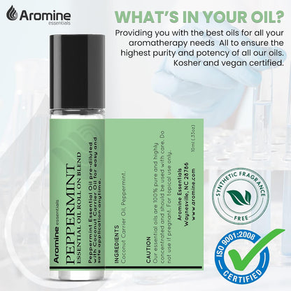 Lavender Essential Oil Roll On, Pre-Diluted 10ml (Pack of 2). Premium Quality, Therapeutic Grade Topical Ready Aromatherapy Oil
