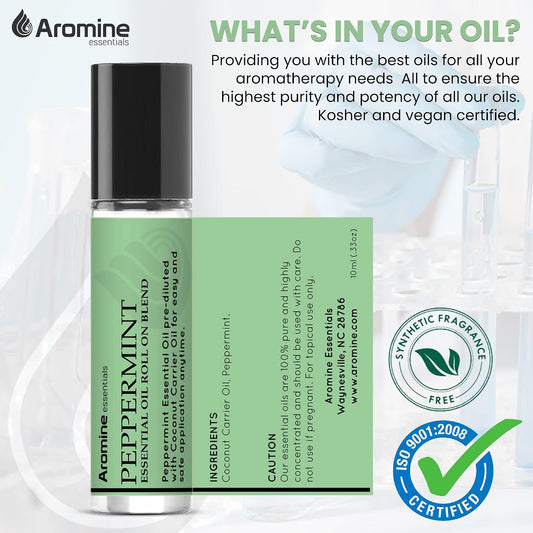Lavender Essential Oil Roll On, Pre-Diluted 10ml (Pack of 2). Premium Quality, Therapeutic Grade Topical Ready Aromatherapy Oil