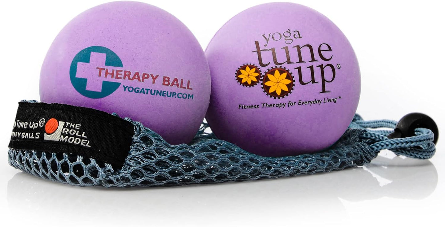 YOGA TUNE UP® Therapy Balls in Tote by Tune Up Fitness - Massage Balls for Trigger Point, Pressure Point & Myofascial Release - Use as Single or Peanut Ball for Pain Relief & Relaxation (Apple Green)