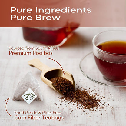 FullChea - Rooibos Tea Bags, 60 Counts - Premium South African Natural Rooibos - Non-GMO - Caffeine-Free - Antioxidant-Rich & Supports Digestion