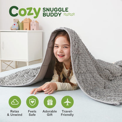 Sivio Weighted Lap Blanket, Weighted Blankets,Soft and Cozy Cooling Heavy Blanket, Calm and Nap, School and Home,2lbs 20 x 30inches, Grey