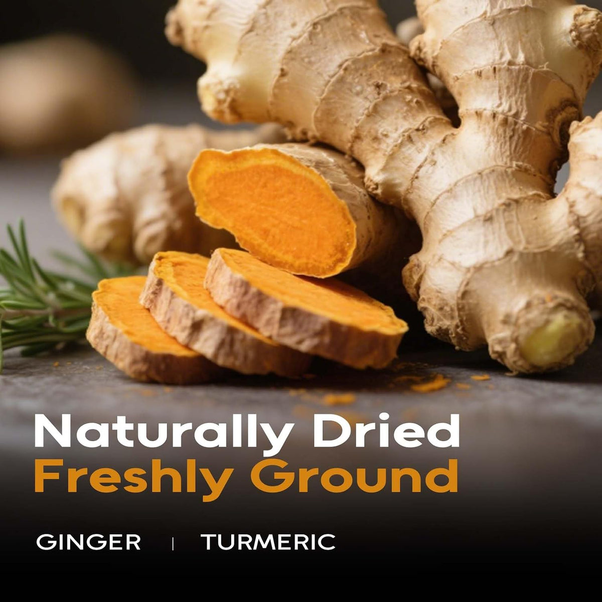 FullChea - Turmeric Ginger Tea Bags, 120 Count, Dried Herbal Blend