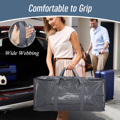 Extra Heavy Duty Large Moving Bags with Strong Zipper, Dark Blue