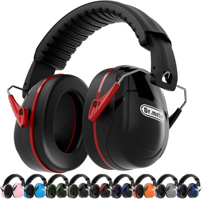 Dr.meter Ear Muffs for Noise Reduction: 27.4SNR Noise Cancelling Headphones for Kids Adults, EM100 Adjustable Hearing Protection Earmuffs for Monster Jam, Autism Sensory, Concerts, Fireworks