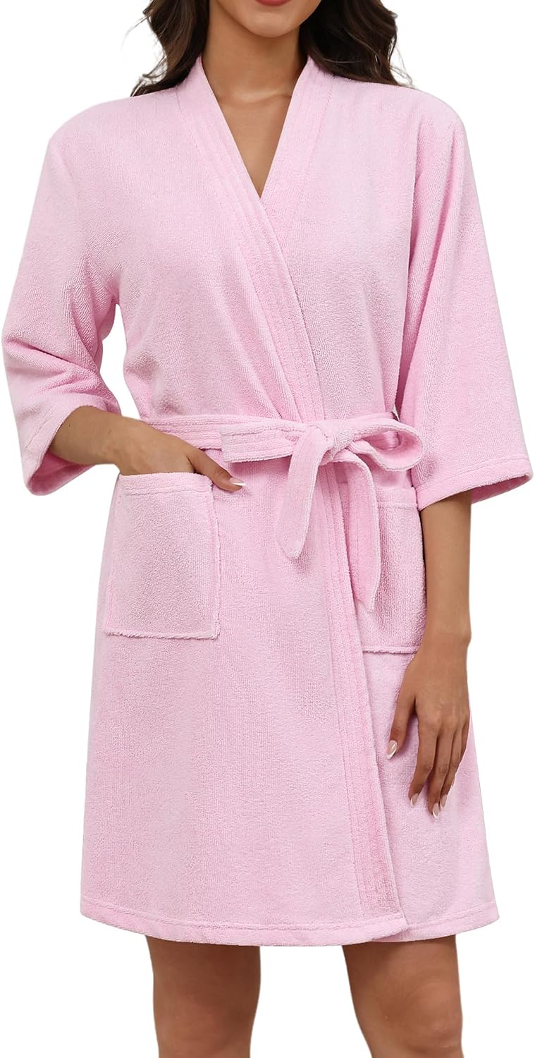Ekouaer Towel Robe for Women Terry Cloth Robes for Women Absorbent Bathrobe
