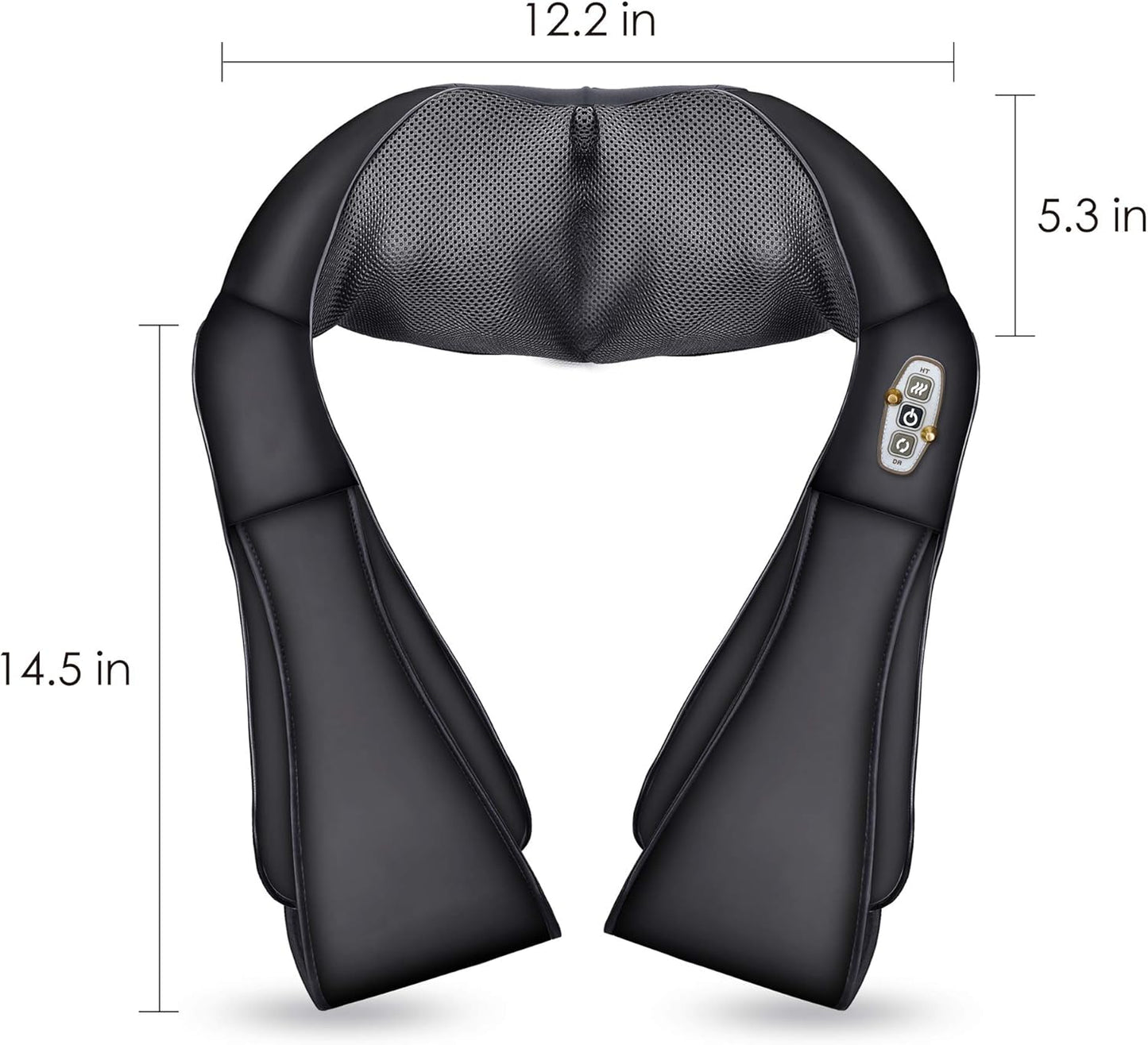 COMFIER Cordless Neck and Shoulder Massager with Heat, Wearable 4D Shiatsu Deep Tissue Kneading for Desk Workers and Drivers, Hands-Free Straps, FSA Eligible HSA Gift