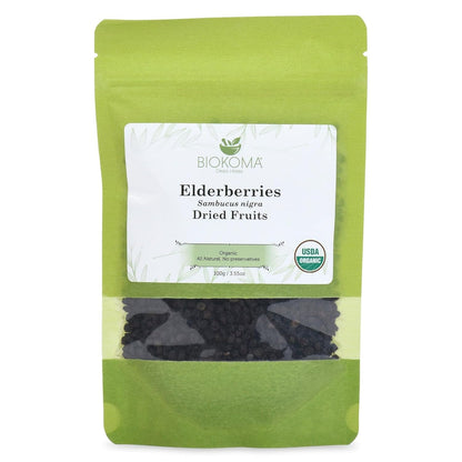 Biokoma Organic Elderberries Herb Tea 3.55oz Immunity & Digestion Support