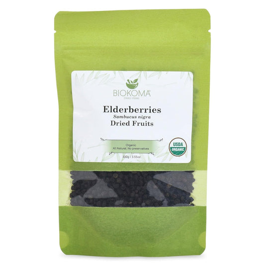 Biokoma Organic Elderberries Herb Tea 3.55oz Immunity & Digestion Support
