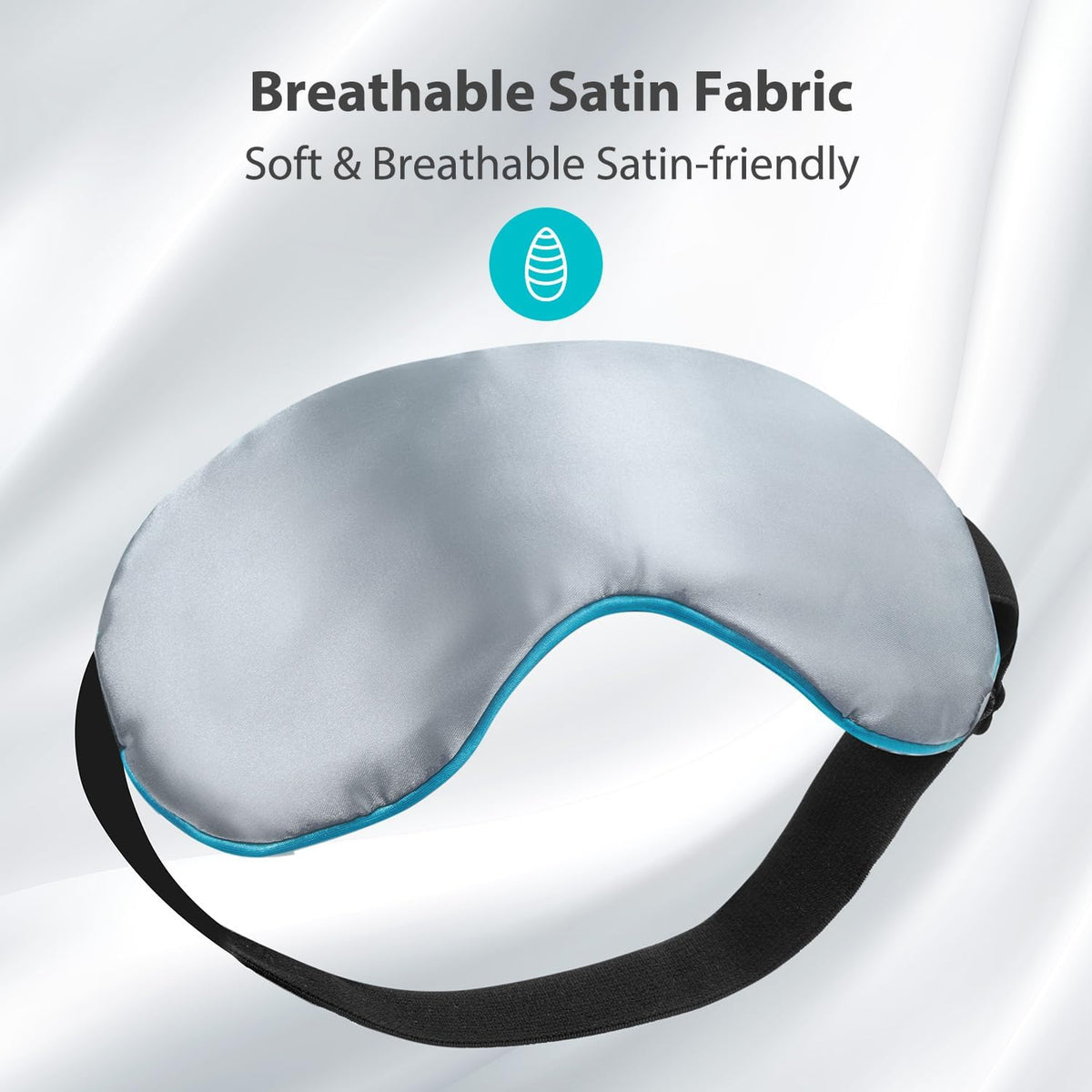 Ezona Heated Eye Mask, Warm Eye Compress Mask for Dry Eyes, Gray