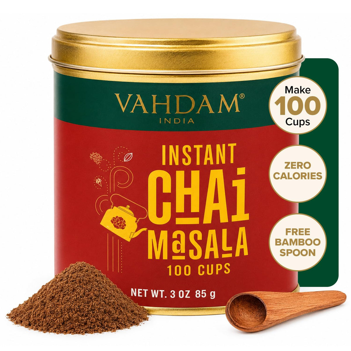 VAHDAM Instant Chai Latte(7.7oz|10 Sachets) Authentic Indian Chai Tea