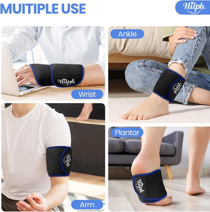 Hilph Wrist Ice Pack Wrap for Carpal Tunnel Relief, FSA Eligible HSA, Reusable Wrist Hot & Cold Therapy Brace for Hand Injuries, Arthritis, Tendonitis, Surgery Recovery Items Gifts Men Women, Blue