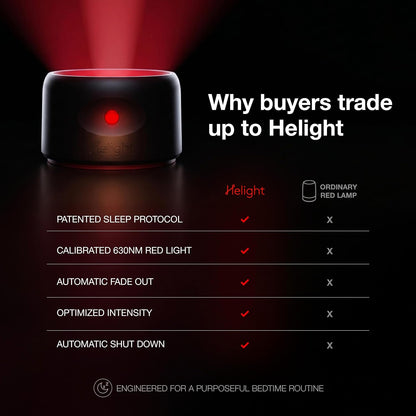 Helight Red Light Therapy Sleep Device – 630nm Pure Red Light Lamp Sleep Aid to Support Deep Relaxation – Rest Lamp Backed by Science for Adults & Kids Bedrooms