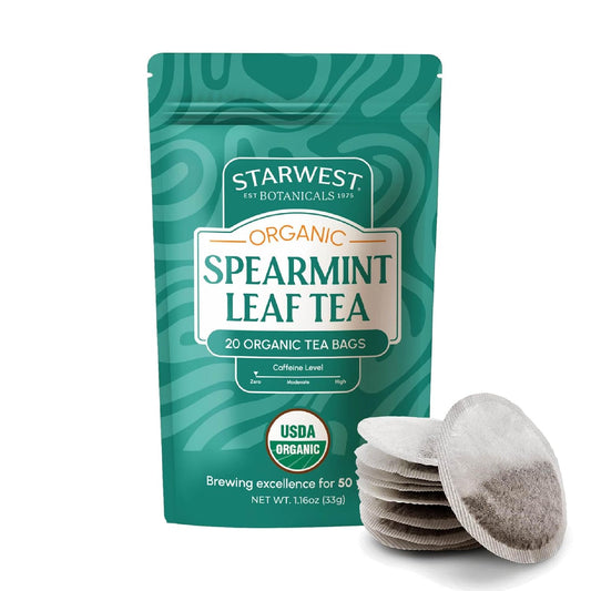Starwest Botanicals Organic Spearmint Leaf Tea, Non GMO - 20 Bags