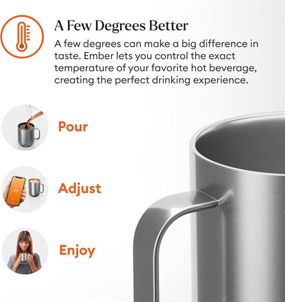 Ember Temperature Control Smart Mug 2, 14 Oz, App-Controlled Heated Coffee Mug with 80 Min Battery Life and Improved Design, Black