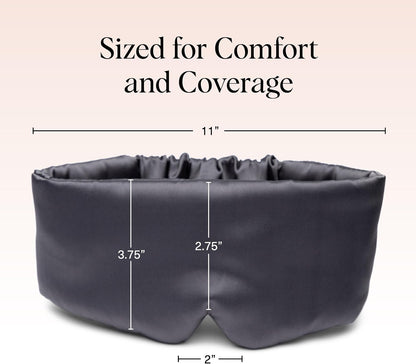 Kitsch Contour Pillow Eye Mask – Softer Than Silk Eye Masks for Sleep, Blindfold Sleep Masks for Women & Men, No Eye Pressure, Lightweight, Eye Care, Travel Essentials - Charcoal
