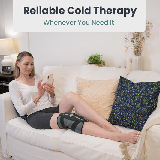 Knee Ice Pack Wrap (1 Pack) - Adjustable Ice Pack for Knees Surgery, Replacement, Arthritis Pain, ACL, Sports Injuries, Post Surgery, for Long Duration - 1 Pack