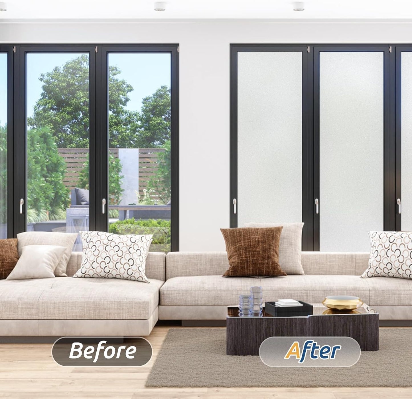 rabbitgoo Blackout Window Film Room Darkening Light Blocking 17.5" x 78.7" | Removable Static Cling without Glue, Tint & Privacy Film for Window Inside, Day & Night Sleep for Home Garage Bedroom House