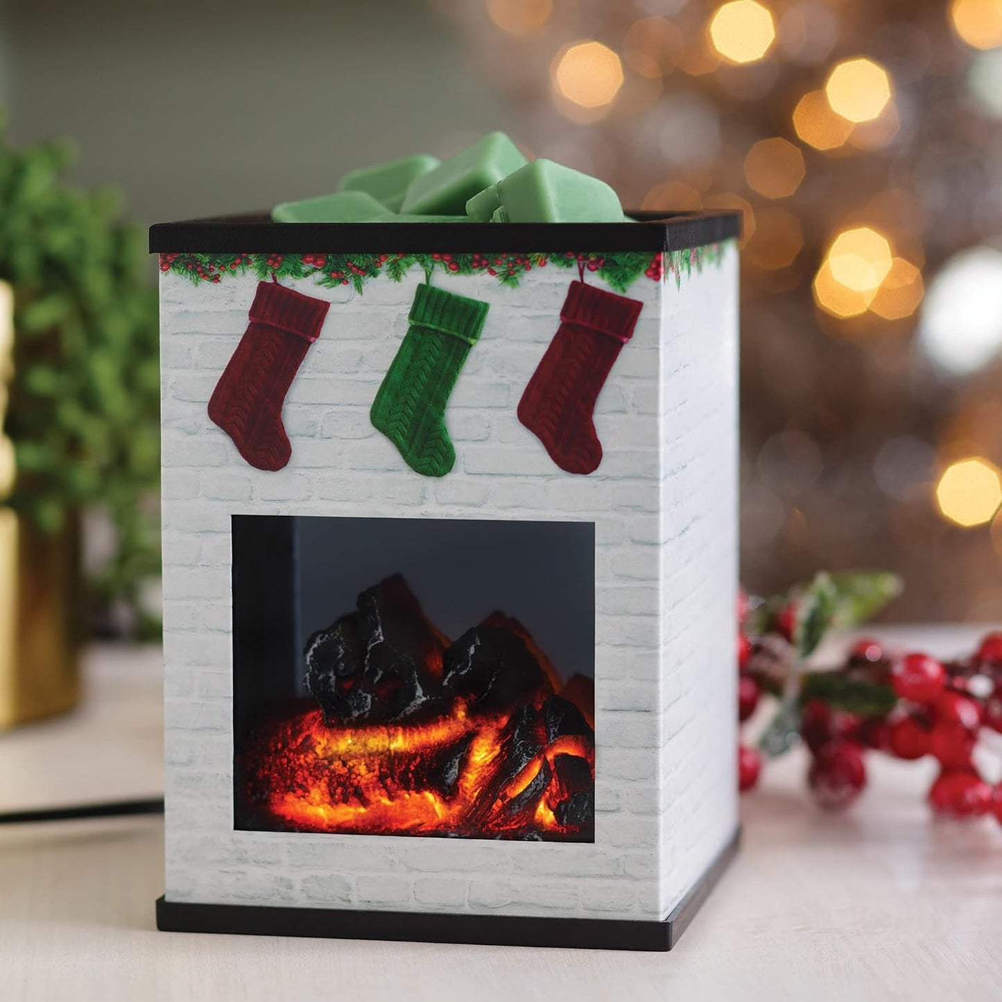 Candle Warmers ETC. Illumination Fragrance Warmer- Light-Up Warmer for Warming Scented Candle Wax Melts and Tarts or to Freshen Room, White Harmony
