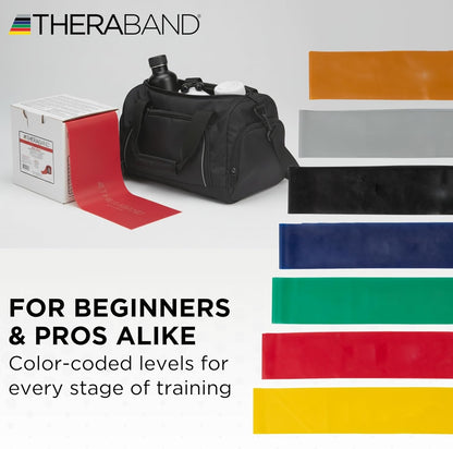 THERABAND Resistance Band, Gold, Max, 25-Yard Roll, Latex-Free, Elastic Band for Exercise, Physical Therapy, Yoga, Pilates, Stretching, Home Workouts, Color-Coded for Easy Resistance Levels
