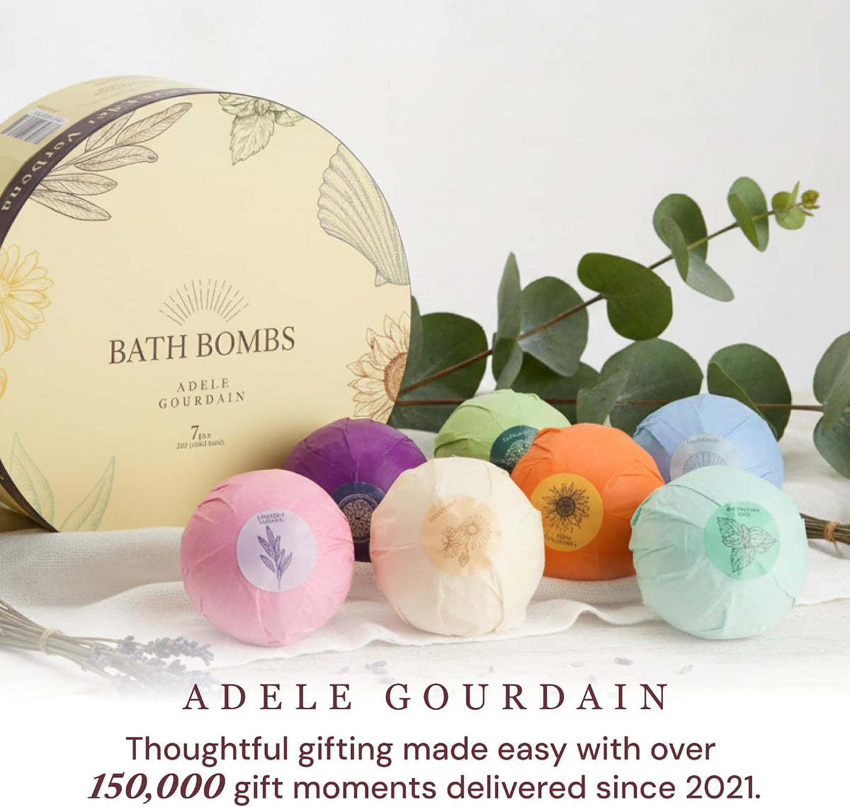 XXXL Bath Bombs for Women, 7pc, Birthday Gifts for Women by AdeleGourdain
