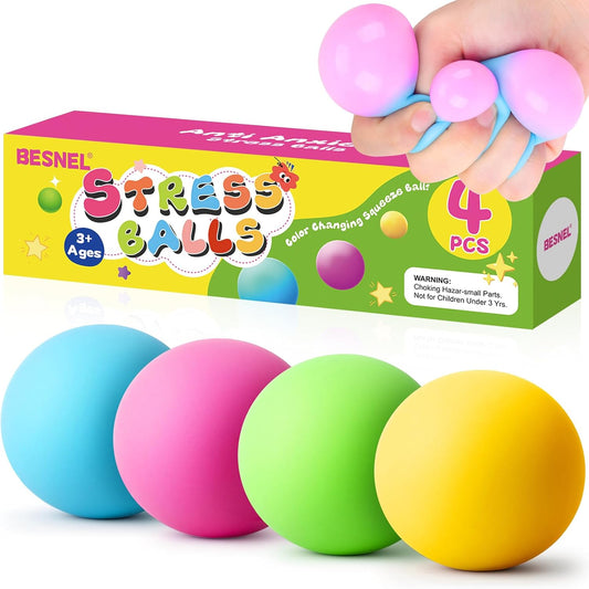 36 Pack Stress Balls, Squishy Balls, Squishy Fidget Stress Relief, Squeeze Ball for Adults Stress Relieve, Prize Box for Friends, Party Favors