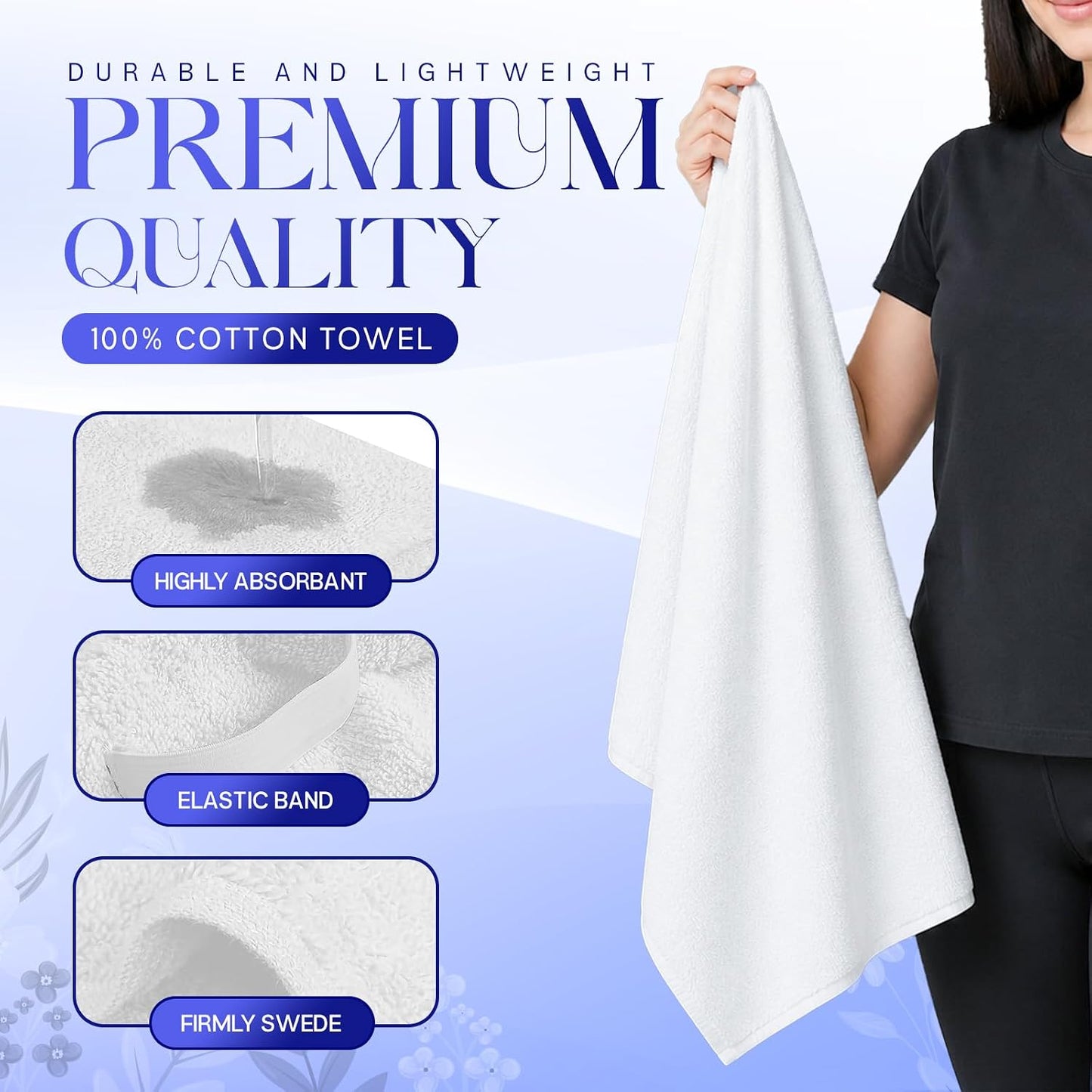 Lili&James 100% Cotton Hair Towel Wrap for Women & Kids – 420 GSM Quick Dry Hair Turban with Double Button Loop, Anti Frizz Non Microfiber Hair Drying Towel for Curly, Long & Thick Hair (Lilac)