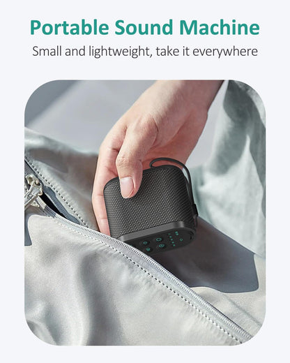 Portable Travel Sound Machine for Adults, Baby Sleeping : Super Long-Lasting & Rechargeable Battery, Headphone Jack, 21 Sounds - White Noise Machine for Office Privacy & Noise Canceling, Home, Gift