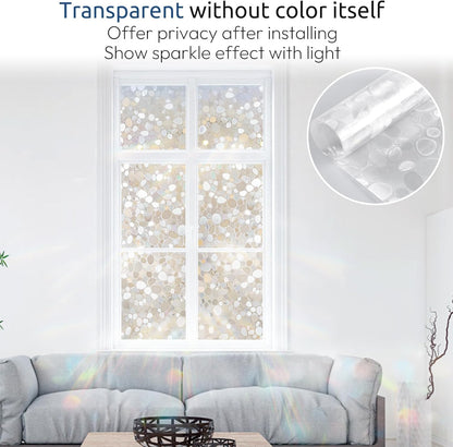 rabbitgoo Blackout Window Film Room Darkening Light Blocking 17.5" x 78.7" | Removable Static Cling without Glue, Tint & Privacy Film for Window Inside, Day & Night Sleep for Home Garage Bedroom House