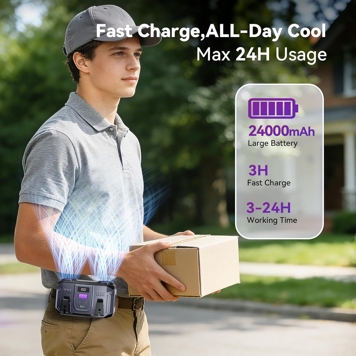 24000mAh Personal Waist Fan