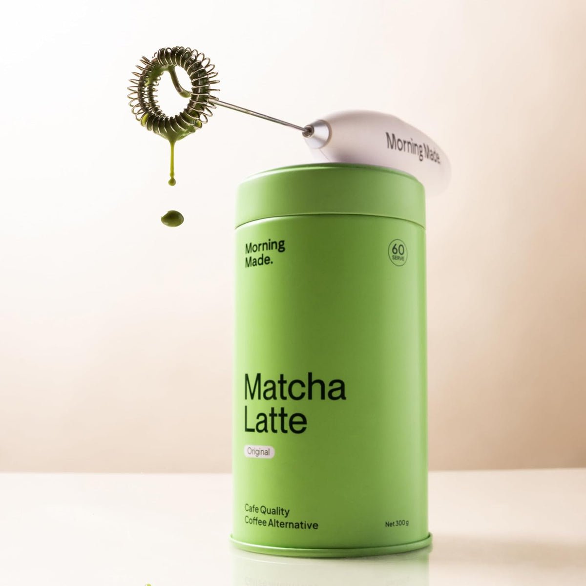 Morning Made Vanilla Ceremonial Grade Matcha Powder - USDA Organic Japanese Green Tea Matcha Powder from Uji Japan - Vegan, Gluten-Free, Resealable Tin (10.6 oz, 60 Servings)
