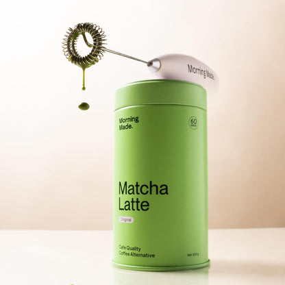 Morning Made Vanilla Ceremonial Grade Matcha Powder - USDA Organic Japanese Green Tea Matcha Powder from Uji Japan - Vegan, Gluten-Free, Resealable Tin (10.6 oz, 60 Servings)