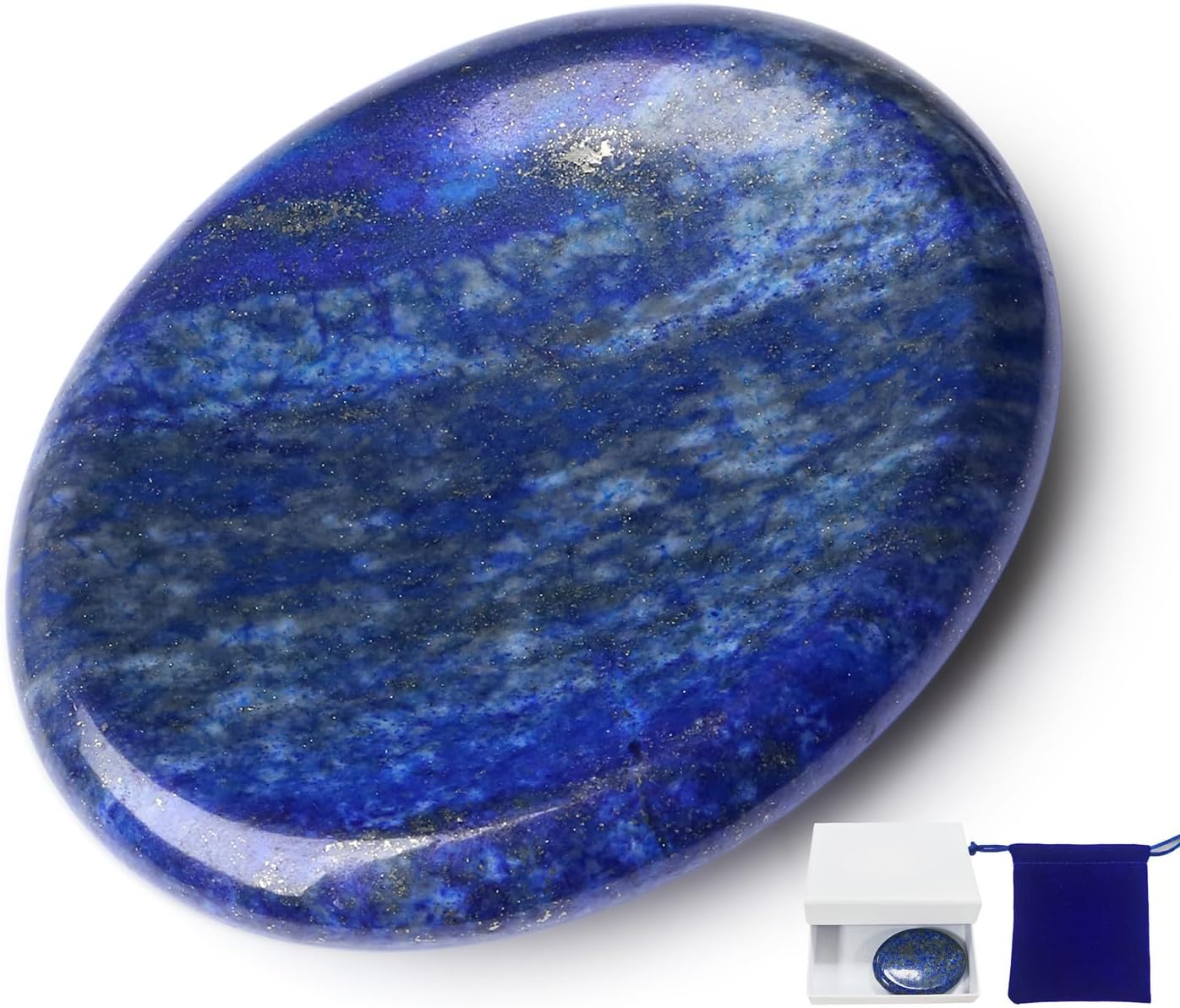 Worry Stone Crystals and Healing Stones Anxiety Fidgets Natural Meditation Accessories 7 Chakra Thumb Sensory Mental Health Depression Stress Anxiety Relief Items Mother's Day Gifts for Women